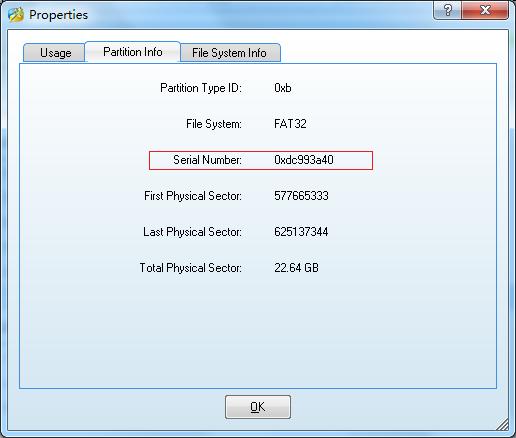 Change Partition Serial Number