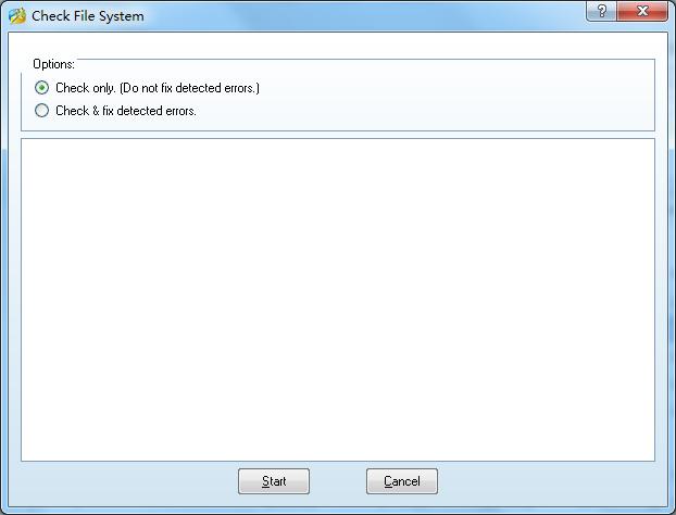MiniTool Partition Wizard check file system