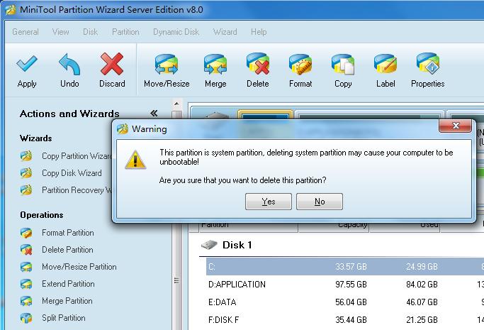 delete partition