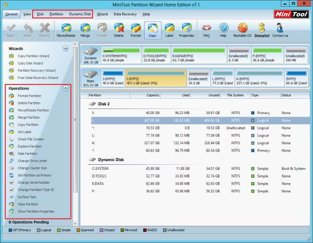 mini partition tool